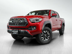 Red Toyota truck on a white background