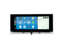 Picture of carplay radio with a map direction