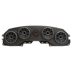 Picture of the MB Quart soundbar loaded with 8-inch car speakers.