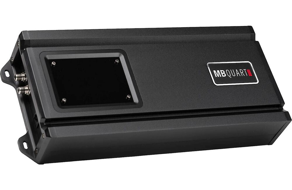 A black rectangular electronic device with a front panel, mounting bracket on the left, and an MBQUART brand badge on the top right, shown on a plain white background.