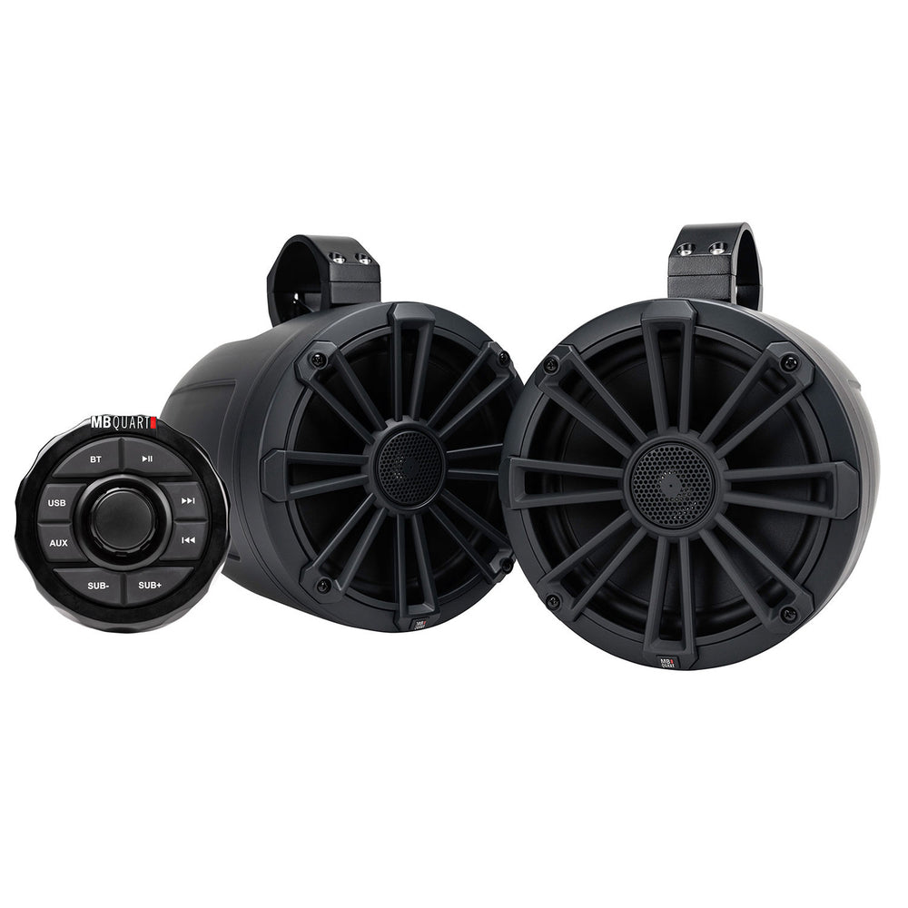 mb quart uni8-1r utv audio system marine speakers bluetooth