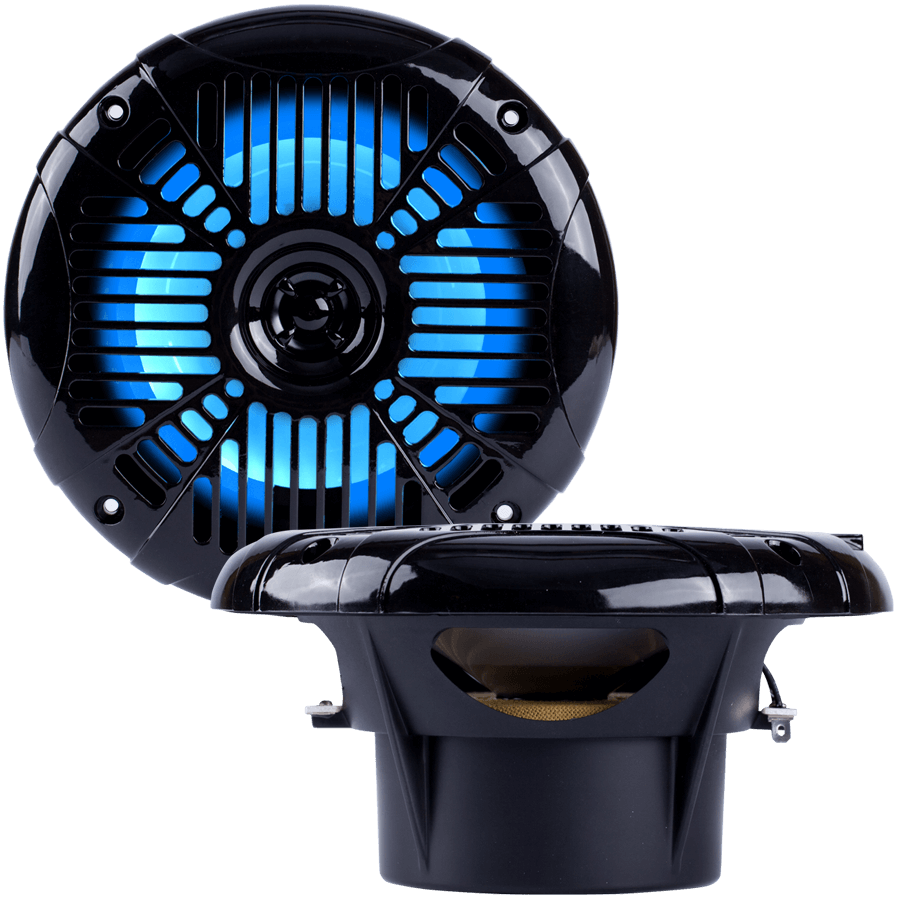 mxa602slb black marine speaker LED