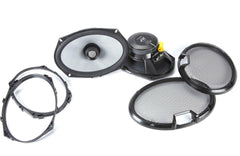 Alpine R2-S65 6-1/2" + Alpine R2-S69 R-Series 6" x 9" 2-way car speakers +  Pioneer GM-D8704 1200 W Max Power 4-Ch +  Raptor R2AK4 4 Gauge Complete Amp Kit Car Audio Bundle Package