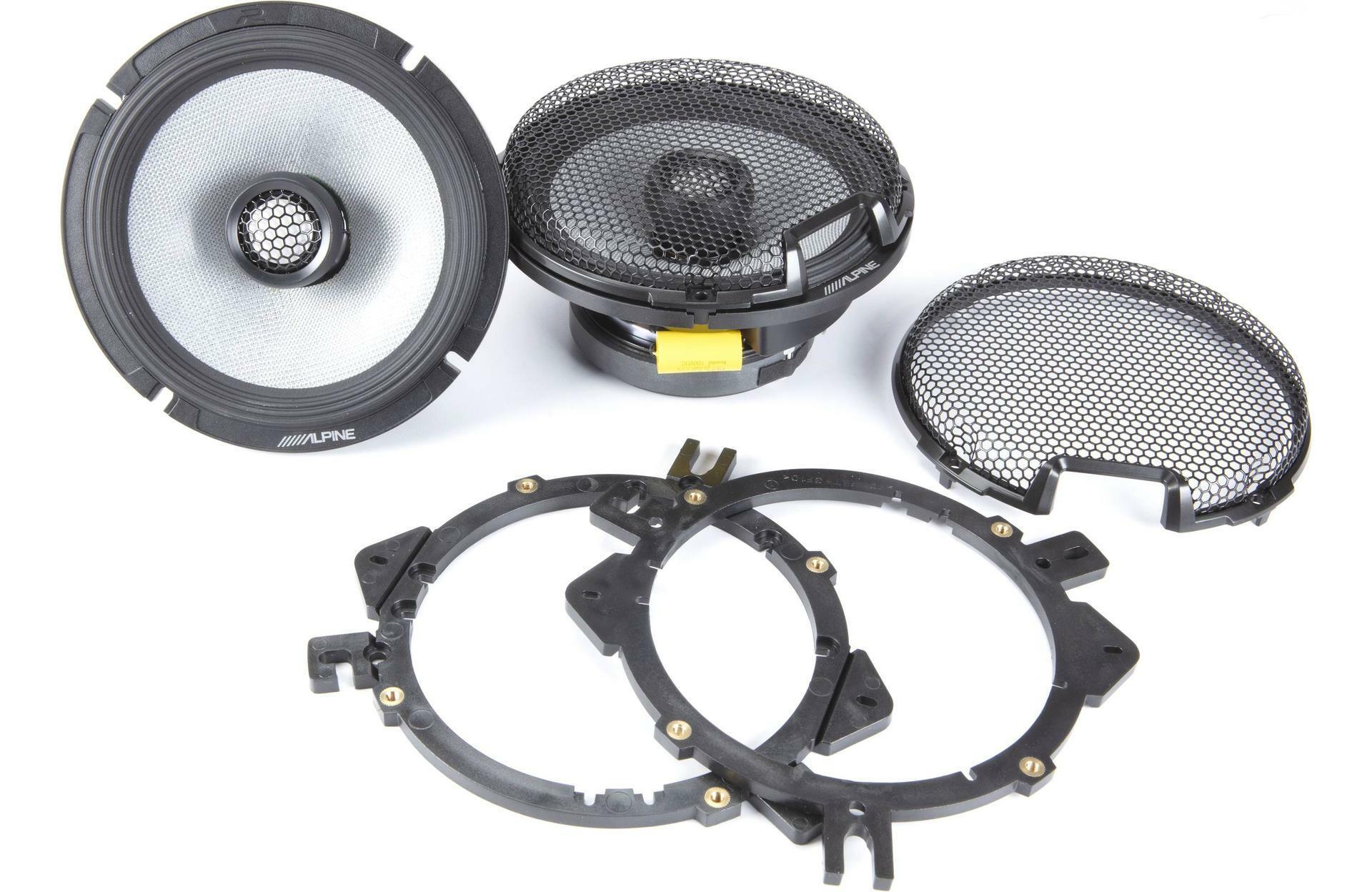 Alpine R2-S65 6-1/2" + Alpine R2-S69 R-Series 6" x 9" 2-way car speakers +  Pioneer GM-D8704 1200 W Max Power 4-Ch +  Raptor R2AK4 4 Gauge Complete Amp Kit Car Audio Bundle Package