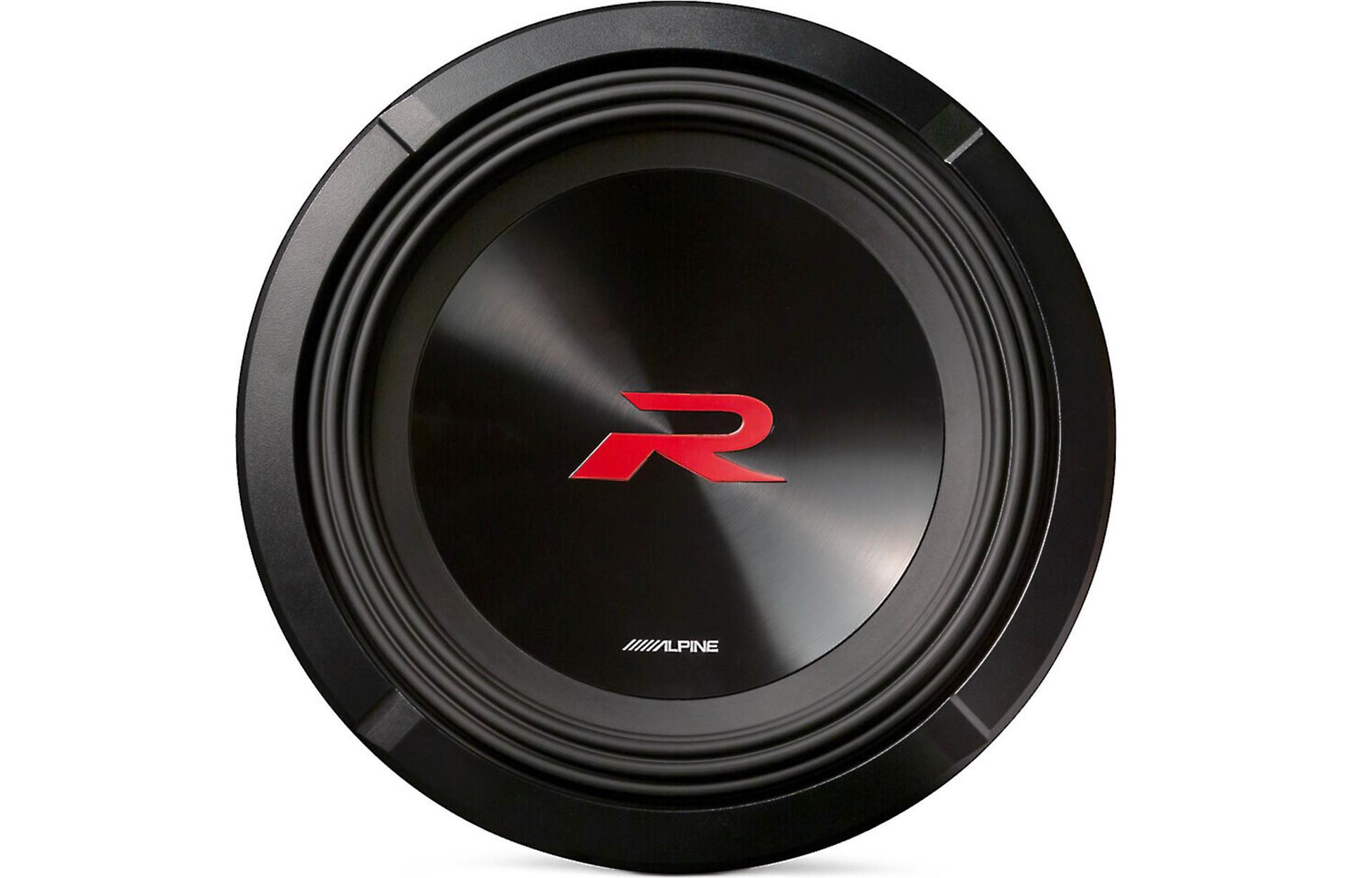 2 x Alpine Type-R R2-W12D2 12" 750w RMS Car Subwoofers +   Qpower QBOMB12VL 2" Dual Vented Extra Large Q Bomb SPL Subwoofer Enclosure