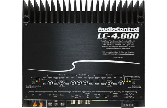 AudioControl LC-4.800 4-channel car amplifier 125 watts RMS x 4 New LC4800