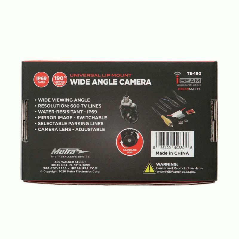 Metra TE-190 190-Degree Wide Angle Adjustable Camera