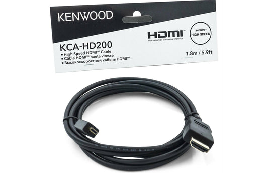 Kenwood KCA-HD200 HDMI (Type-A) to micro HDMI (Type-D) Cable (1.8 meter/5.9 ft)