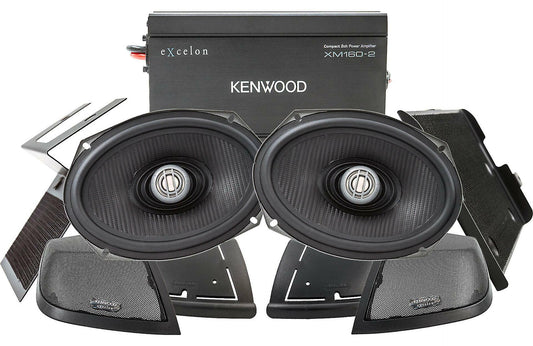 Kenwood PHD2R Rear Audio Kit for Davidson Motors, 2-Channel Amp & 6"x9" Speakers