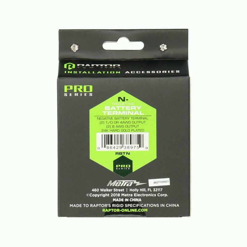 RAPTOR BY METRA ELECTRONICS PRO SERIES NEGATIVE BATTERY TERMINAL - RBTN