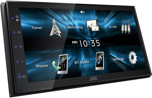 JVC KW-M150BT 6.8" Capacitive Touch Shallow Chassis Mechless Double Din w/ BT