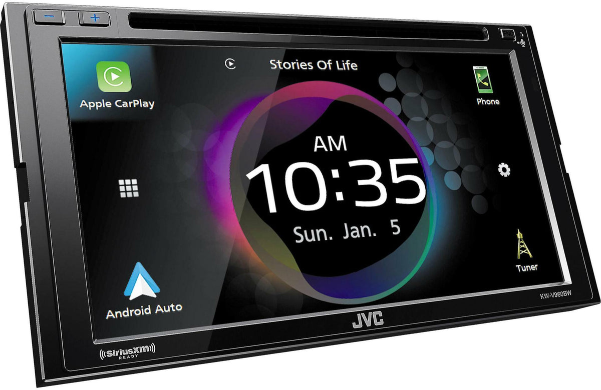 JVC KW-V960BW 6.8" Cd/Dvd AV Receiver w/ Wireless CarPlay, Wireless Android Auto