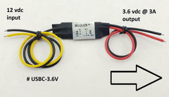 Accele Hardwire USBC-3.6V 12VDC In 3.6VDC Out Mini Power Inverter