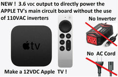 Accele Hardwire USBC-3.6V 12VDC In 3.6VDC Out Mini Power Inverter