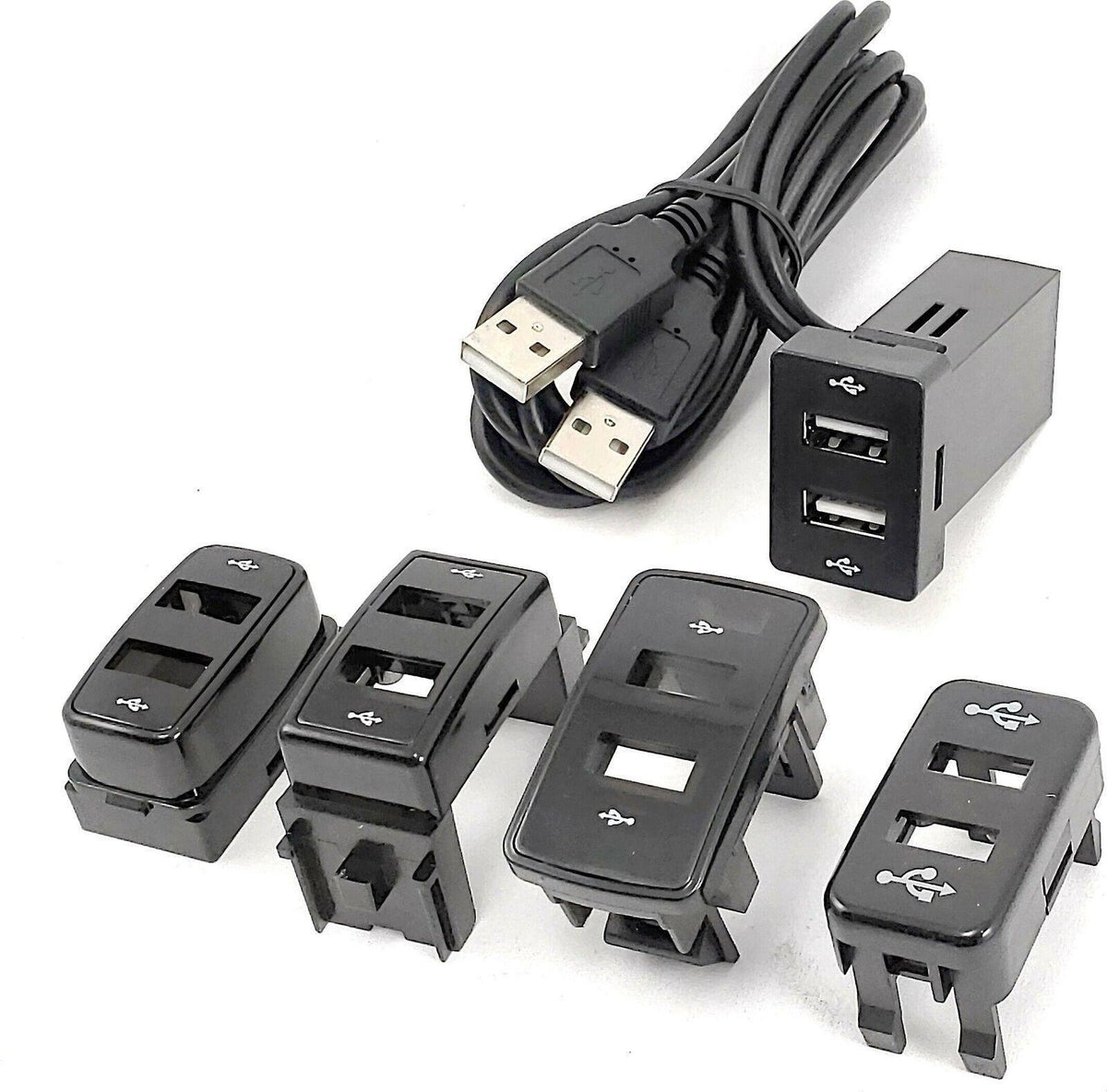 Usb Side Mount Accele Electronic USBD-KIT Dual 3' USB Cable Extensions w/ Dash Mounts ...
