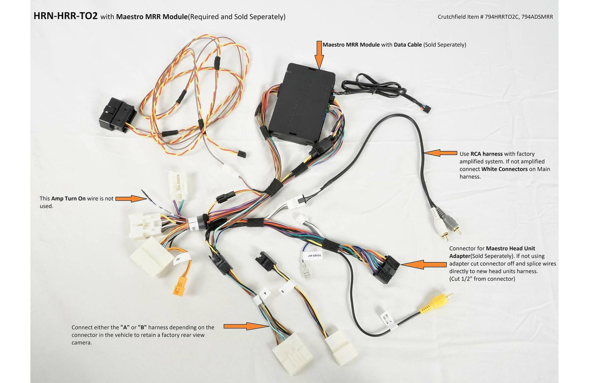 iDatalink HRN-HRR-TO2 Connect a new car stereo and retain steering wheel controls and factory amp in select Toyota-made vehicles