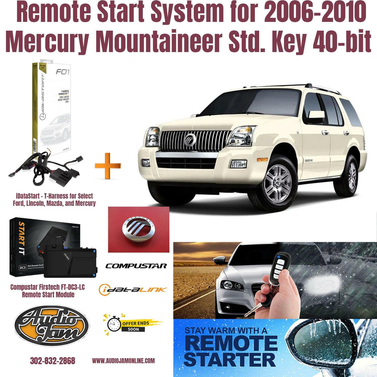 Remote Start System for 2006-2010 Mercury Mountaineer Std. Key 40-bit