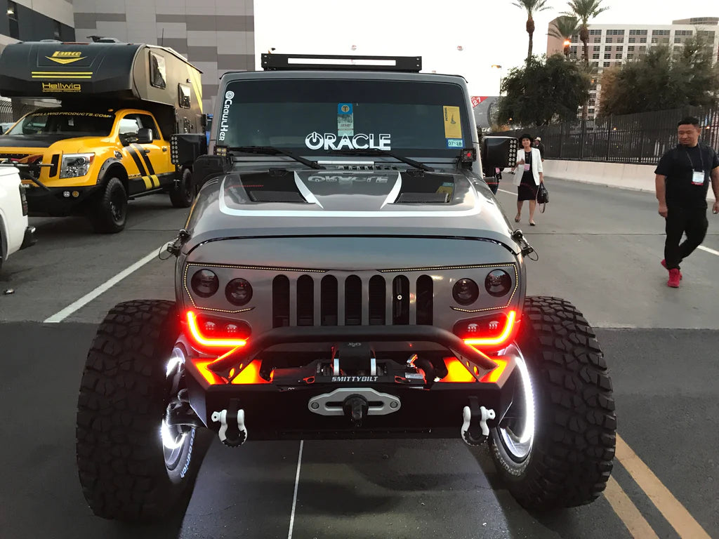 oracle 5817 pro led grill for wrangler jk bear de