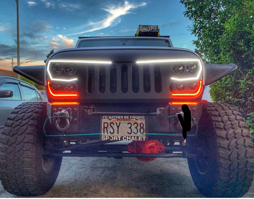 oracle 5817 pro led grill for wrangler jk delaware