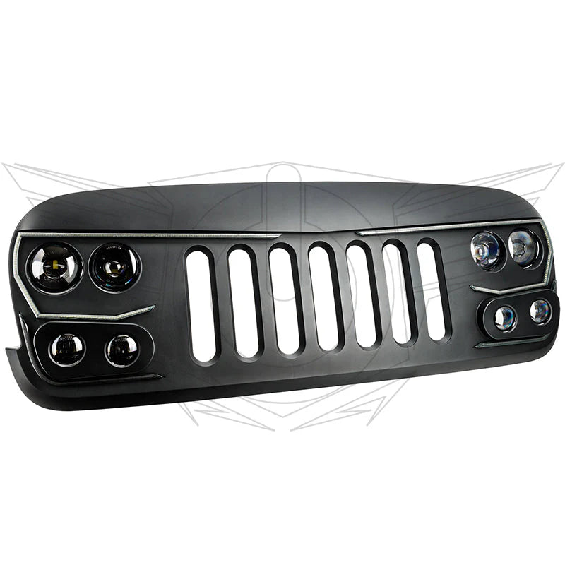 oracle 5817 pro led grill for wrangler jk