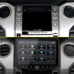 Car stereo system with touchscreen display on a Toyota Tundra dashboard