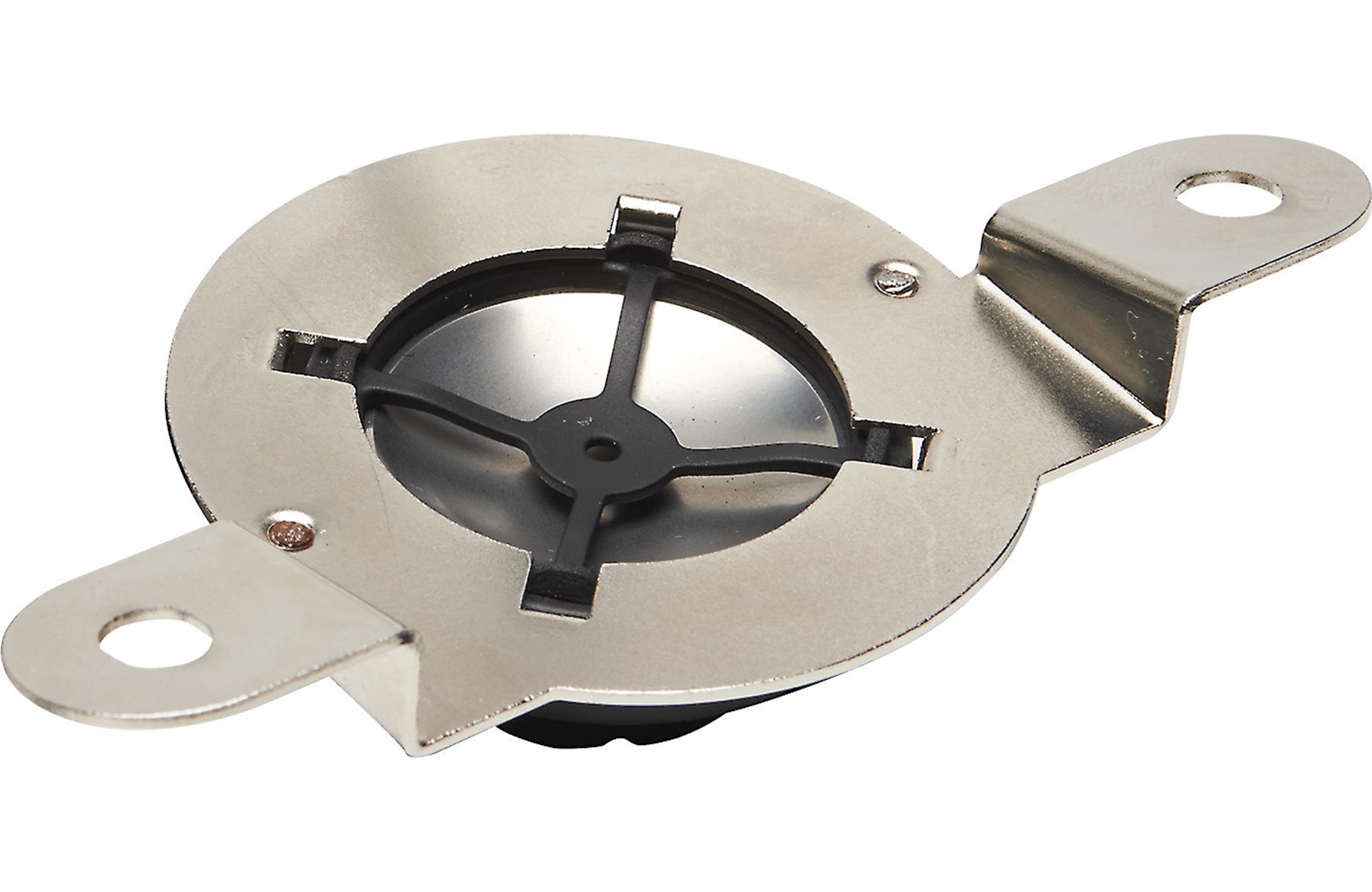 Metallic mechanical component on a white background