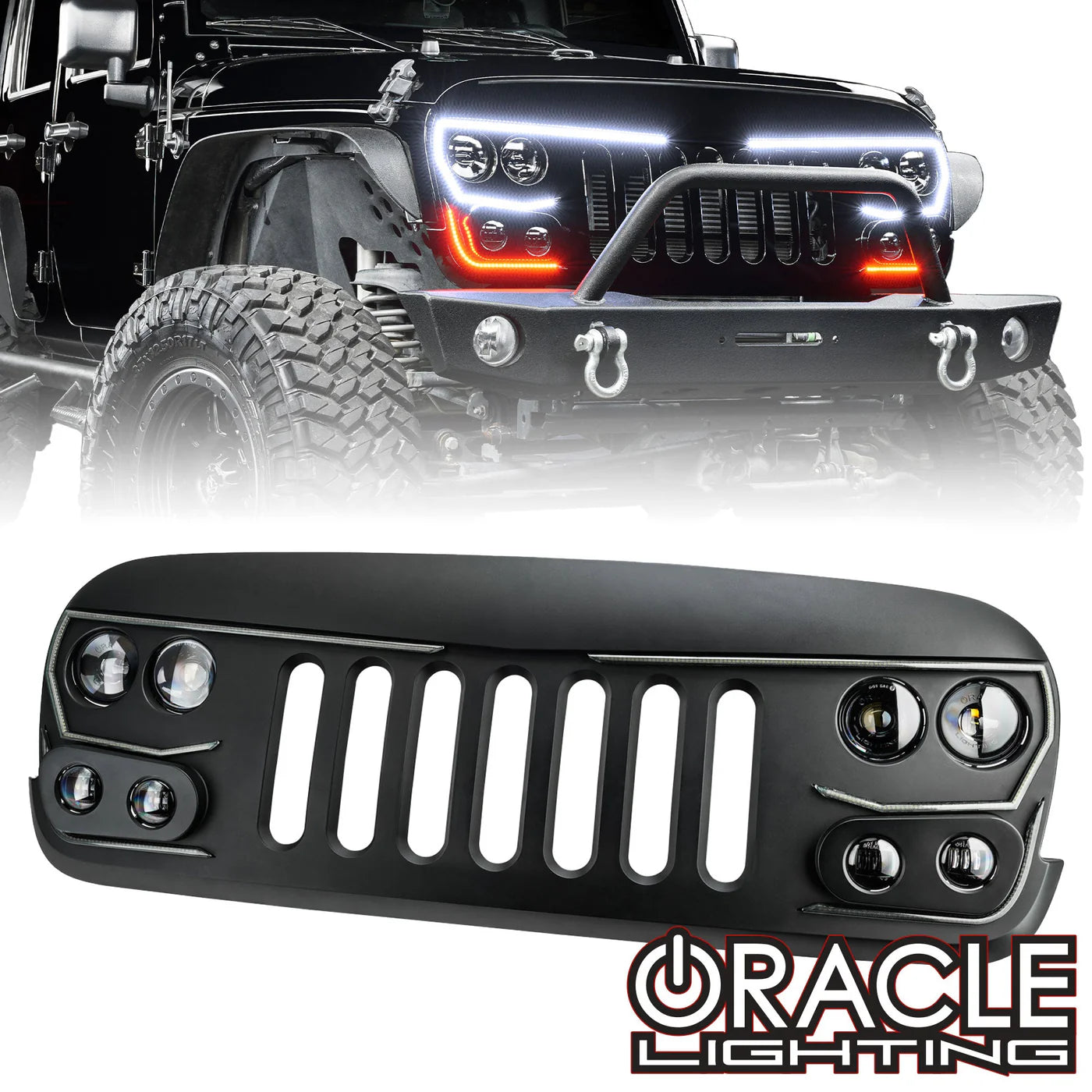 pro led grille 07 18 wrangler