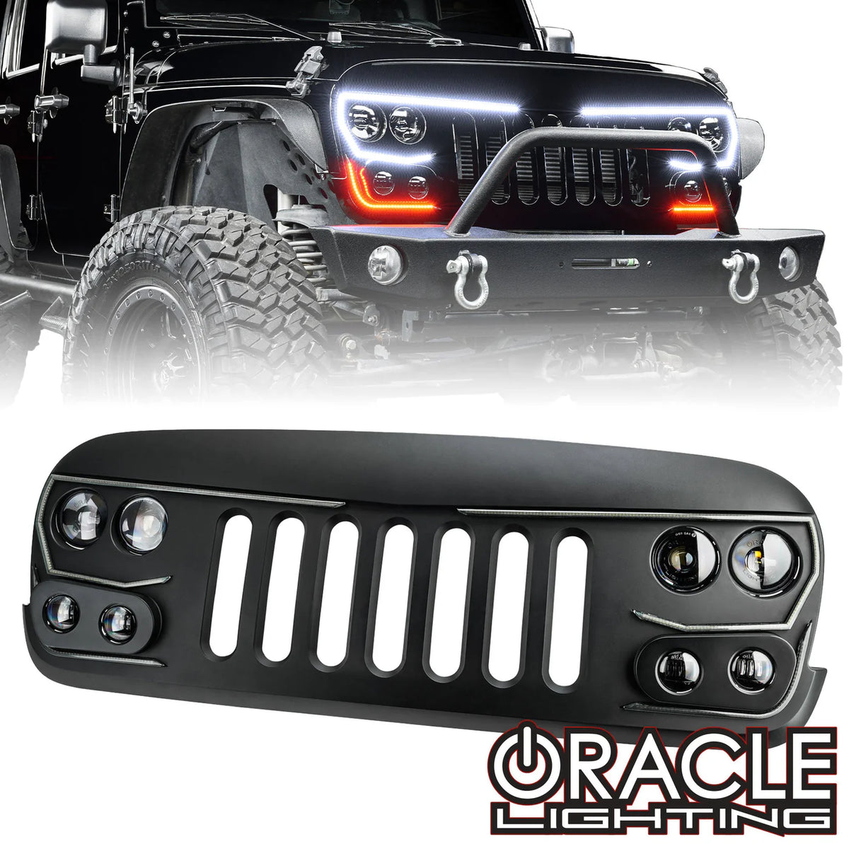 pro led grille 07 18 wrangler