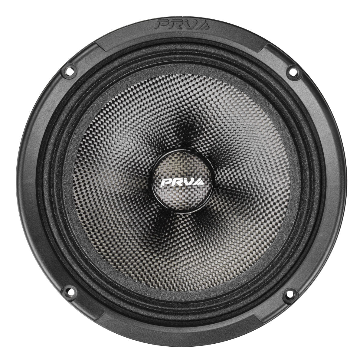 Speaker with PRV logo on a white background