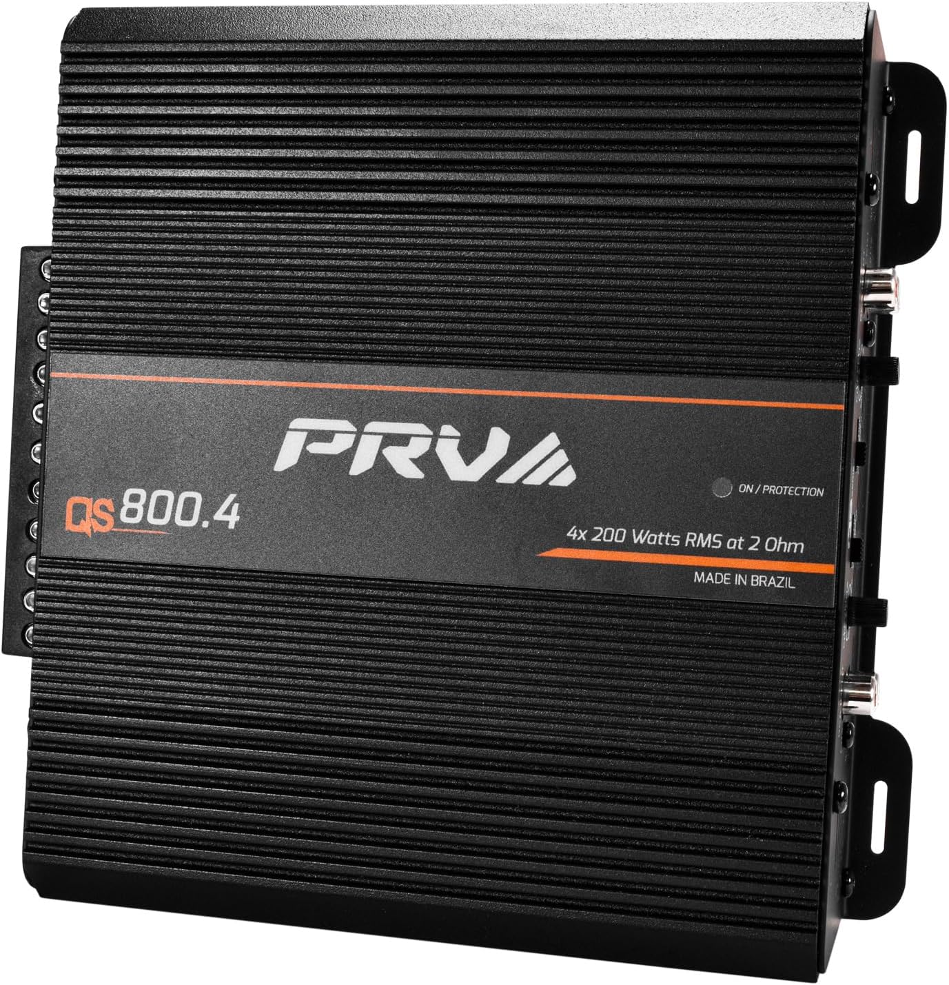 PRV amplifier with model number QS800.4 on a white background