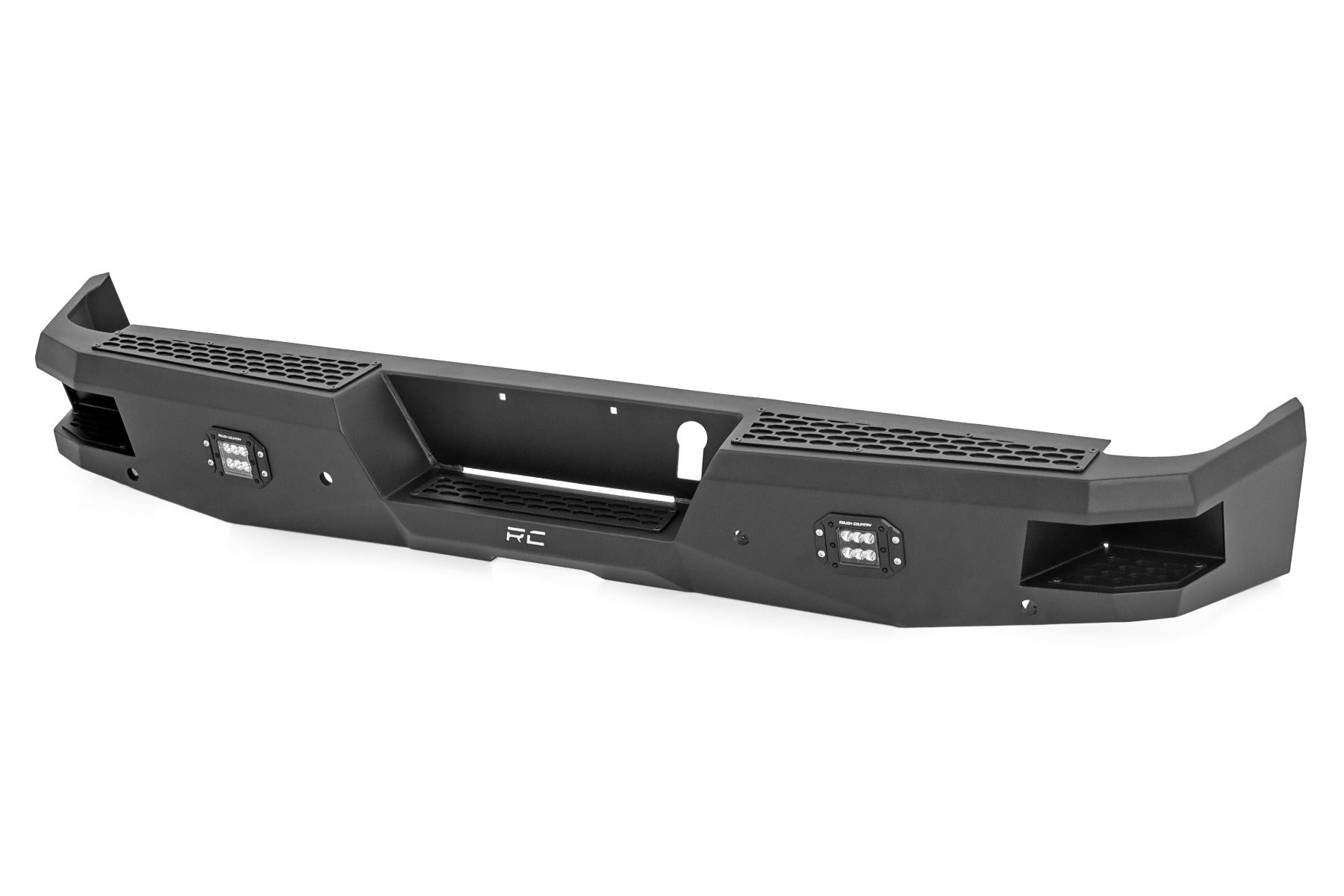 Black Truck bumper with RC logo on a white background
