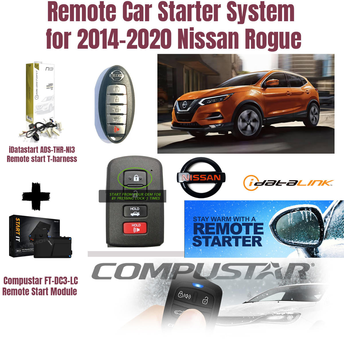 Remote Car Starter System for 2014–2020 Nissan Rogue