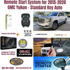 remote start system for 2015-2020 GMC Yukon with product images and vehicle photo.