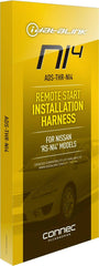 Yellow packaging of a remote start installation harness for Nissan vehicles, featuring iDataLink branding.