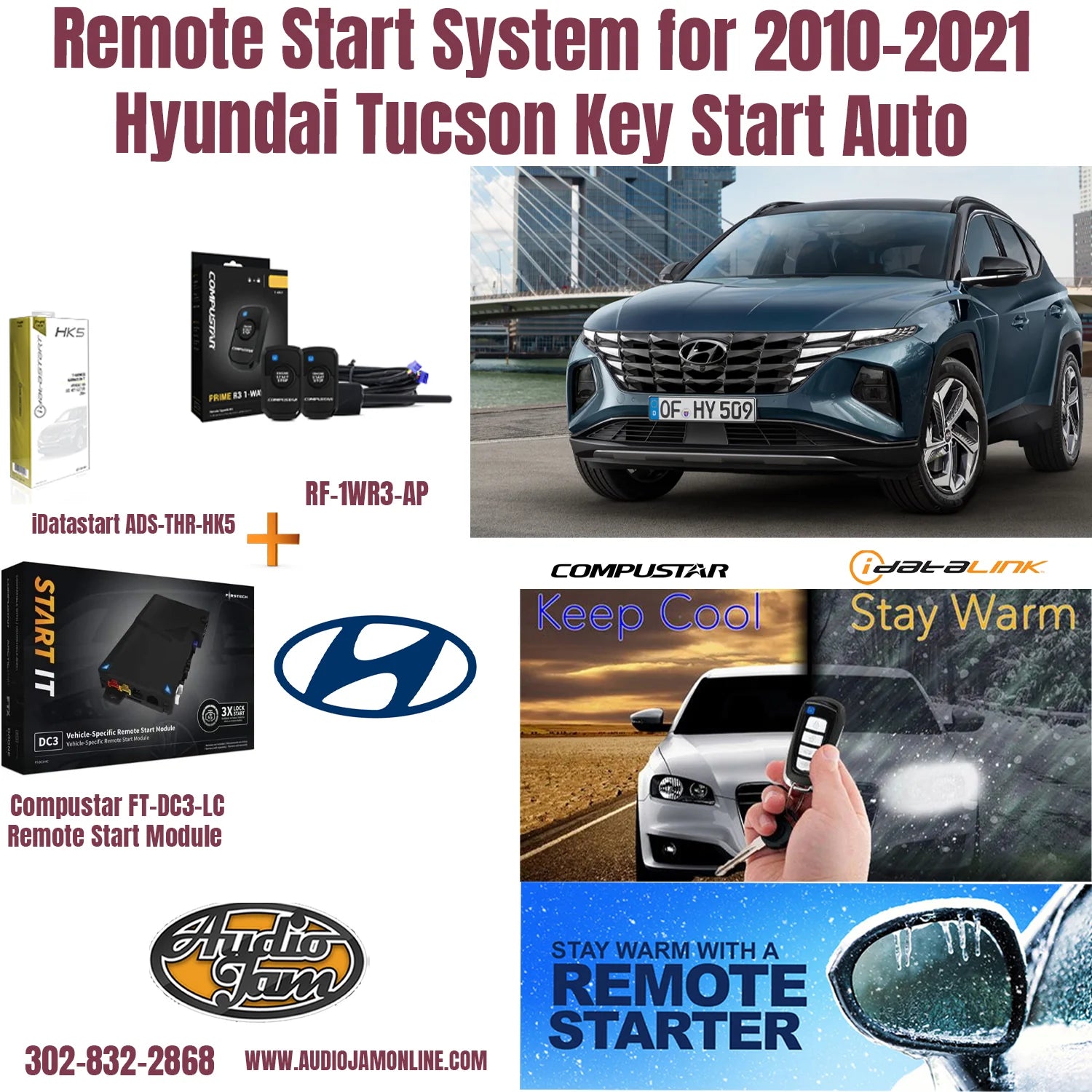 remote car starter 2010-2021 hyundai tucson