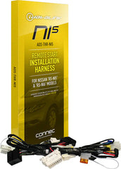 Yellow box of iDataLink N15 remote start installation harness with wiring on a white background