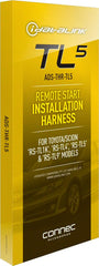 Yellow box packaging for a remote start installation harness with branding on a white background