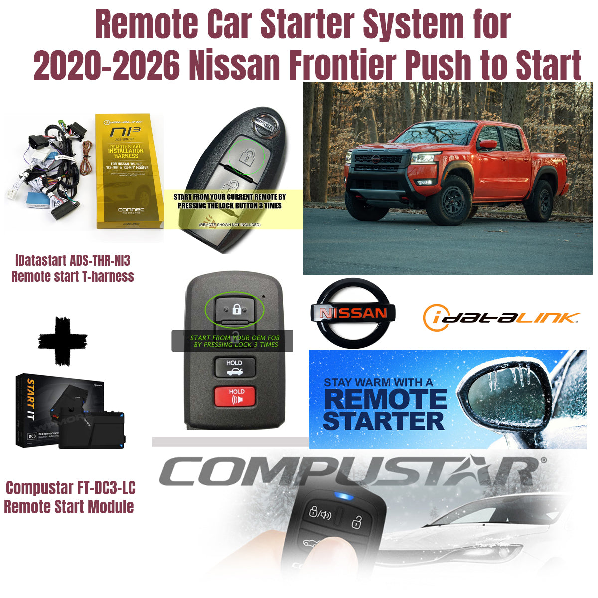 Picture of remote car starter advertising for Nissan Frontier
