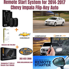 remote start 2014-2017 chevy impala flip key