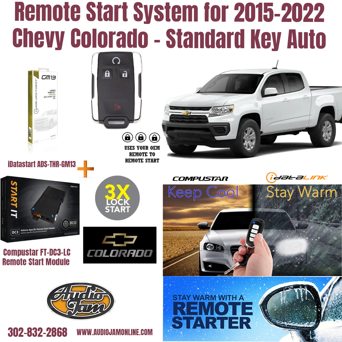 remote start Chevy Colorado 2015-2022 Delaware