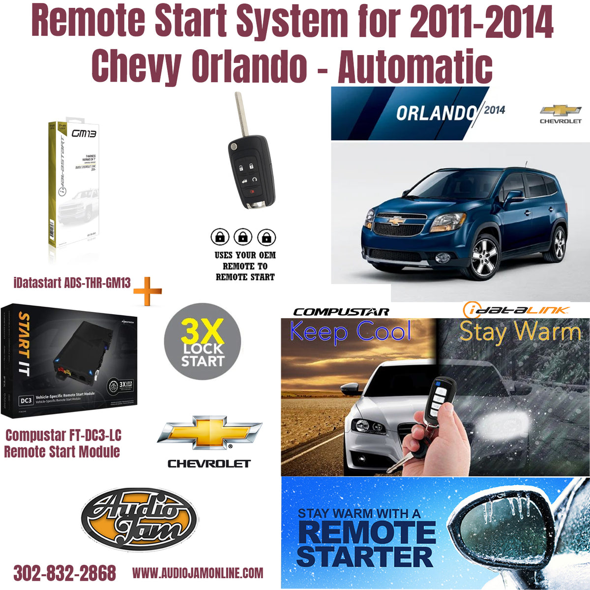 remote start Chevy Orlando 2011-2014 Delaware