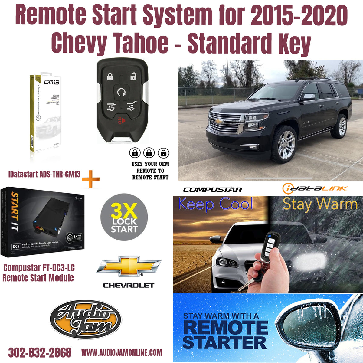 remote start Chevy Tahoe 2015-2020 Delaware