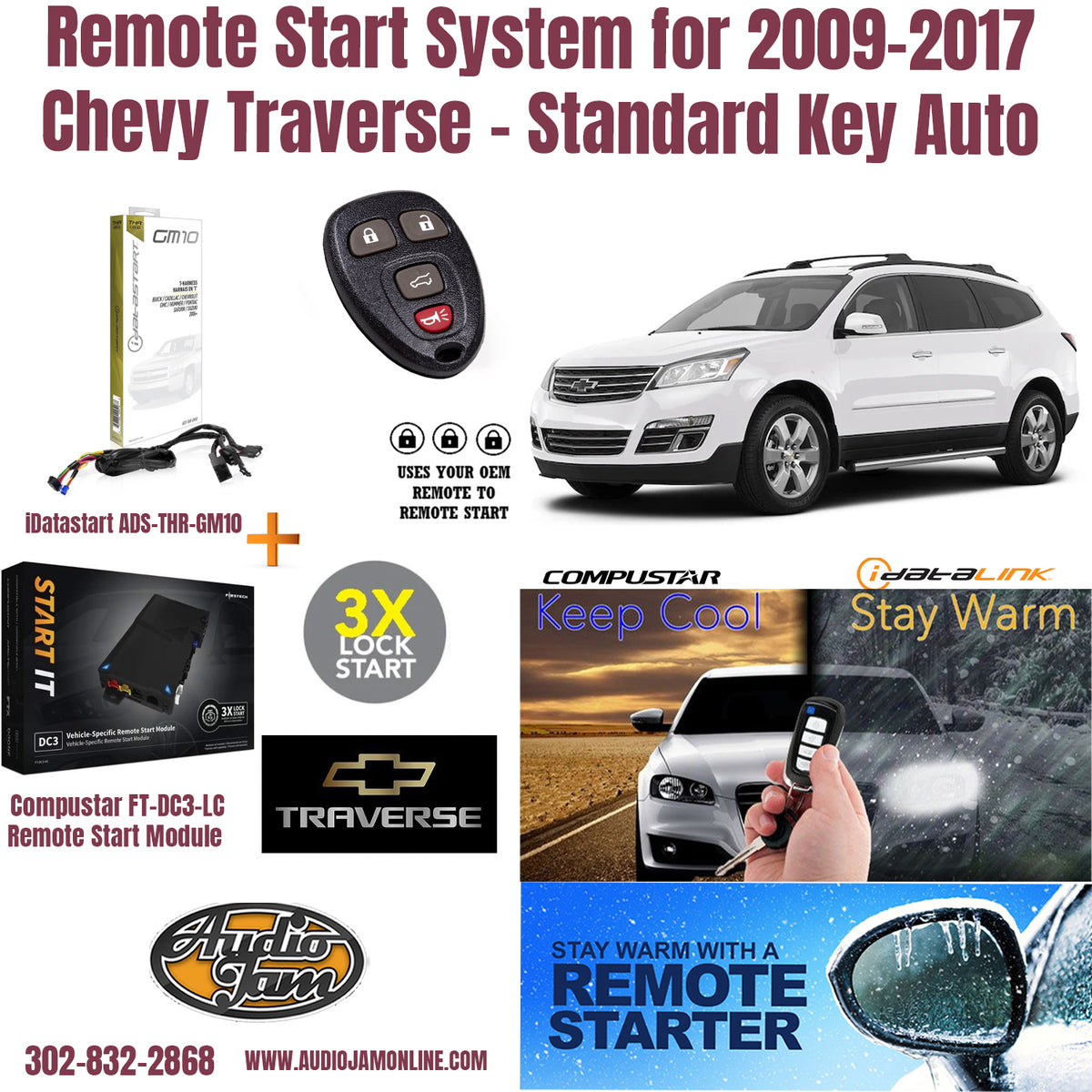 remote start Chevy traverse 2009-2017 Delaware