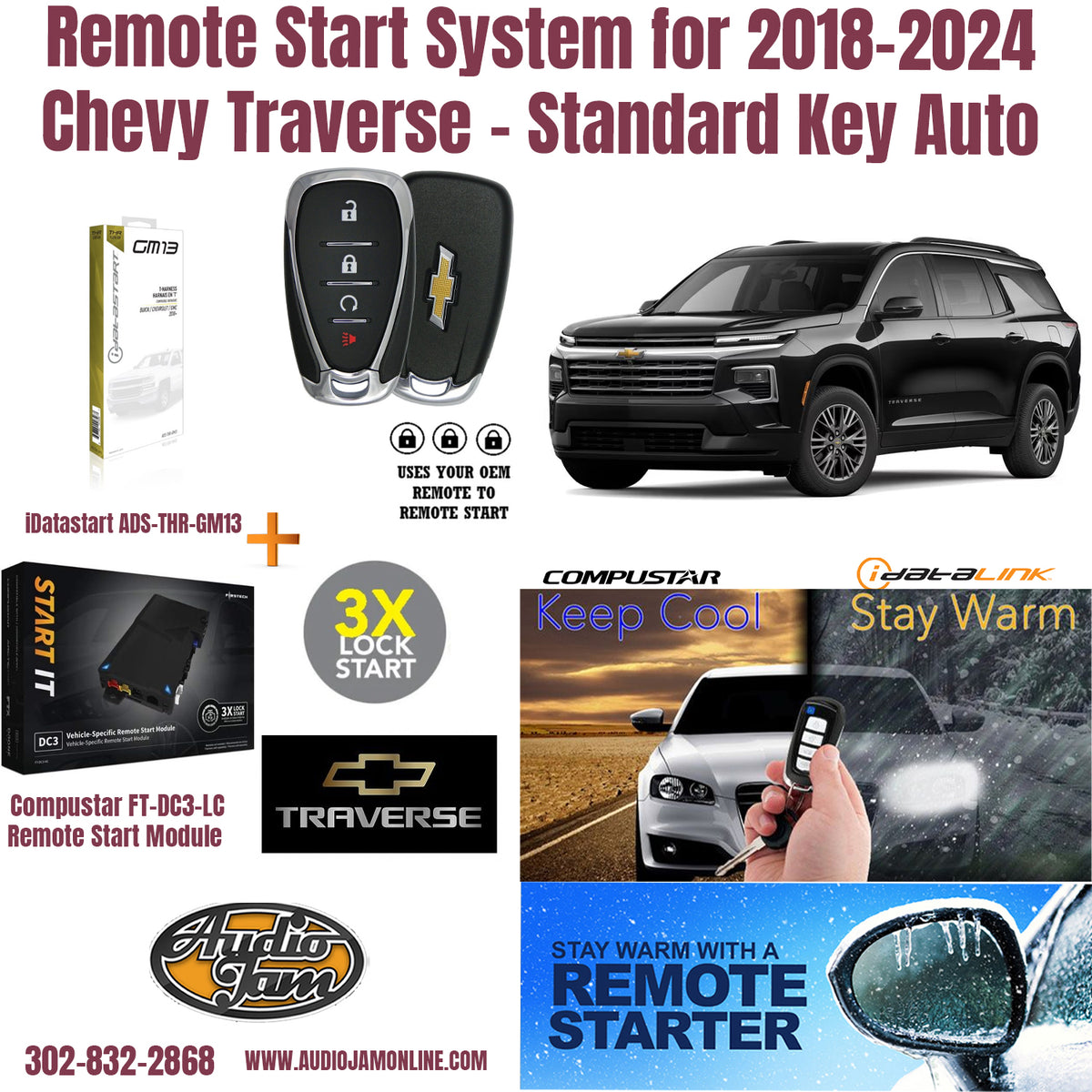 remote start Chevy traverse 2018-2024 Delaware