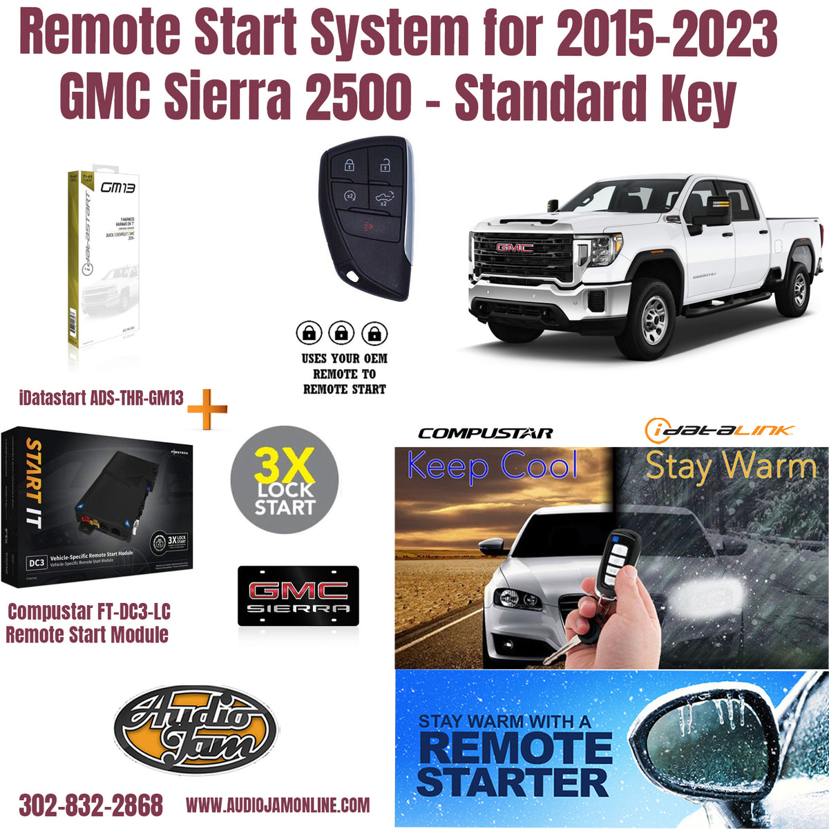 Remote Start System for 2015-2023 GMC Sierra 2500 - Standard Key