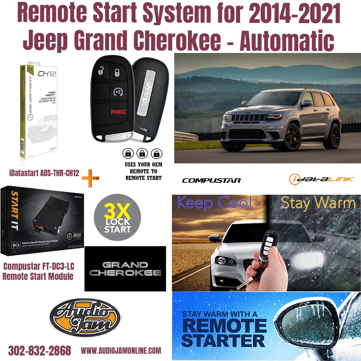 remote start jeep grand Cherokee 2014-2021 Delaware