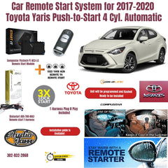 remote start Toyota Yaris push to start 2017-2020