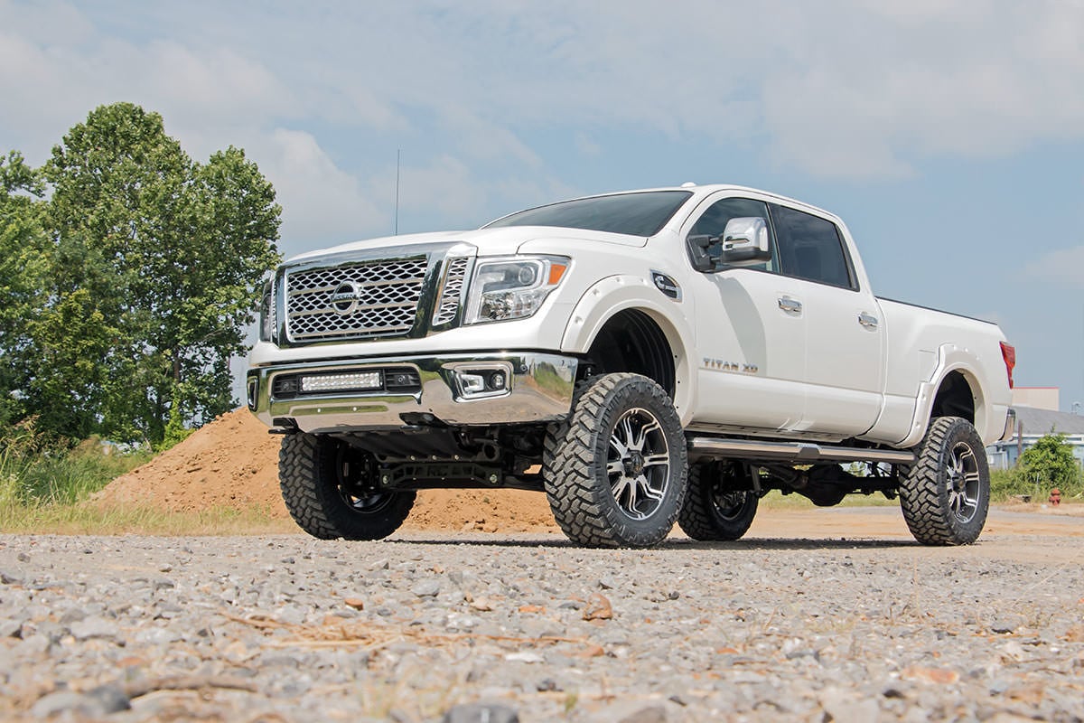 rough country 6 inch lift kit nissan titan-xd 4wd 2016-2024 bear delaware