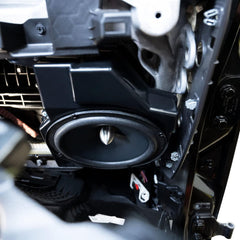 Car audio speaker installation in a vehicle's dashboard