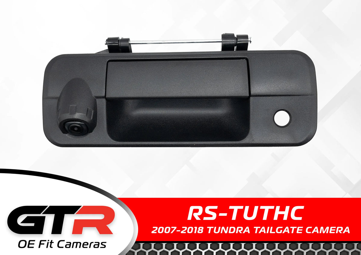 Car tailgate camera with GTR branding on a white background